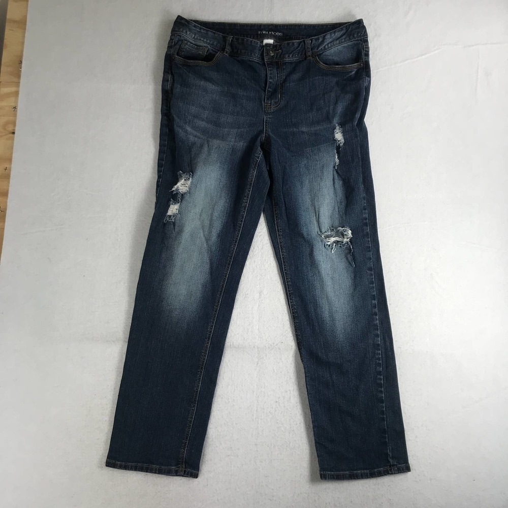 Maurices Mid Rise Straight Leg Distressed Size 16
